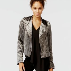 Rachel Rachel Roy Velvet Moto Jacket NWT Small